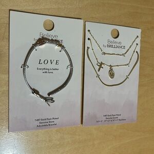 3 necklaces & a bracelet